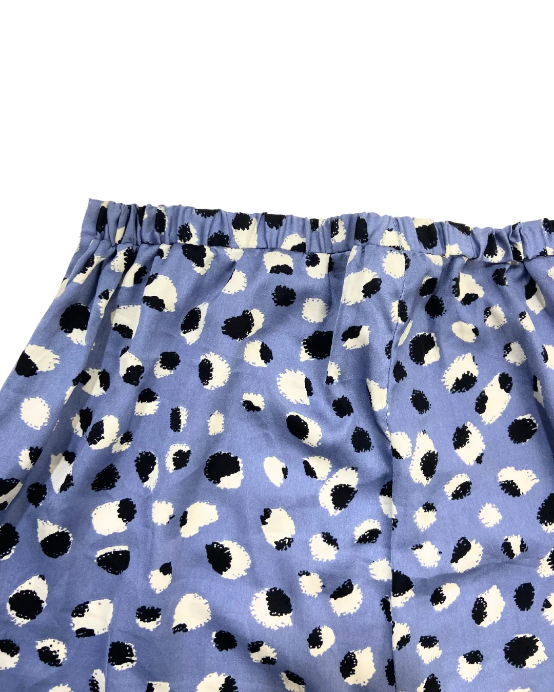 Blue Spotted Wide-Leg Trouser