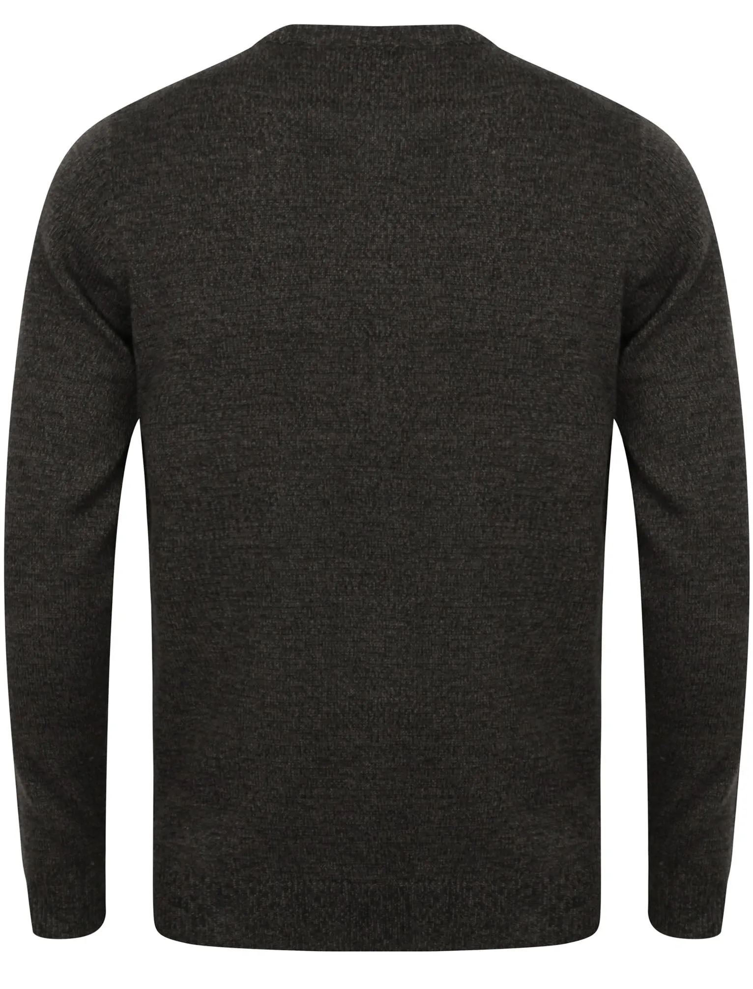 Hale Crew Neck Wool Blend Jumper In Black / Charcoal - Kensington Eastside