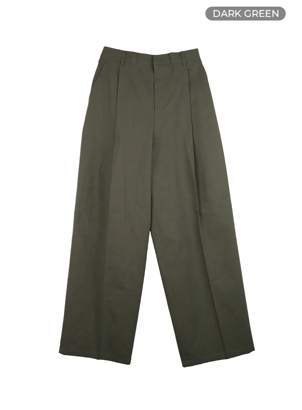 Men's Wide Leg Pintuck Trousers IO428