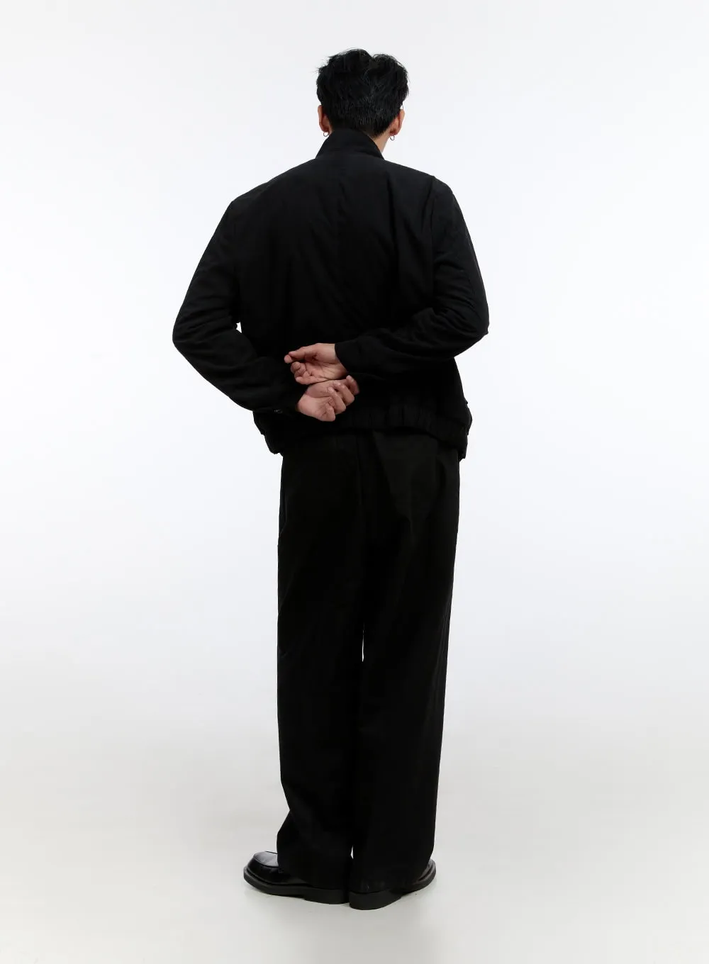Men's Wide Leg Pintuck Trousers IO428