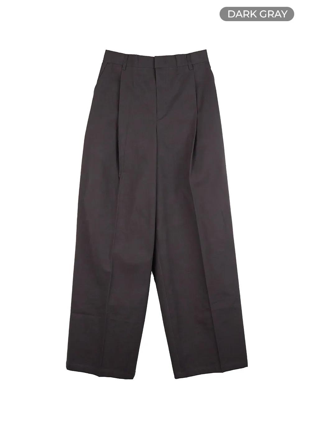 Men's Wide Leg Pintuck Trousers IO428