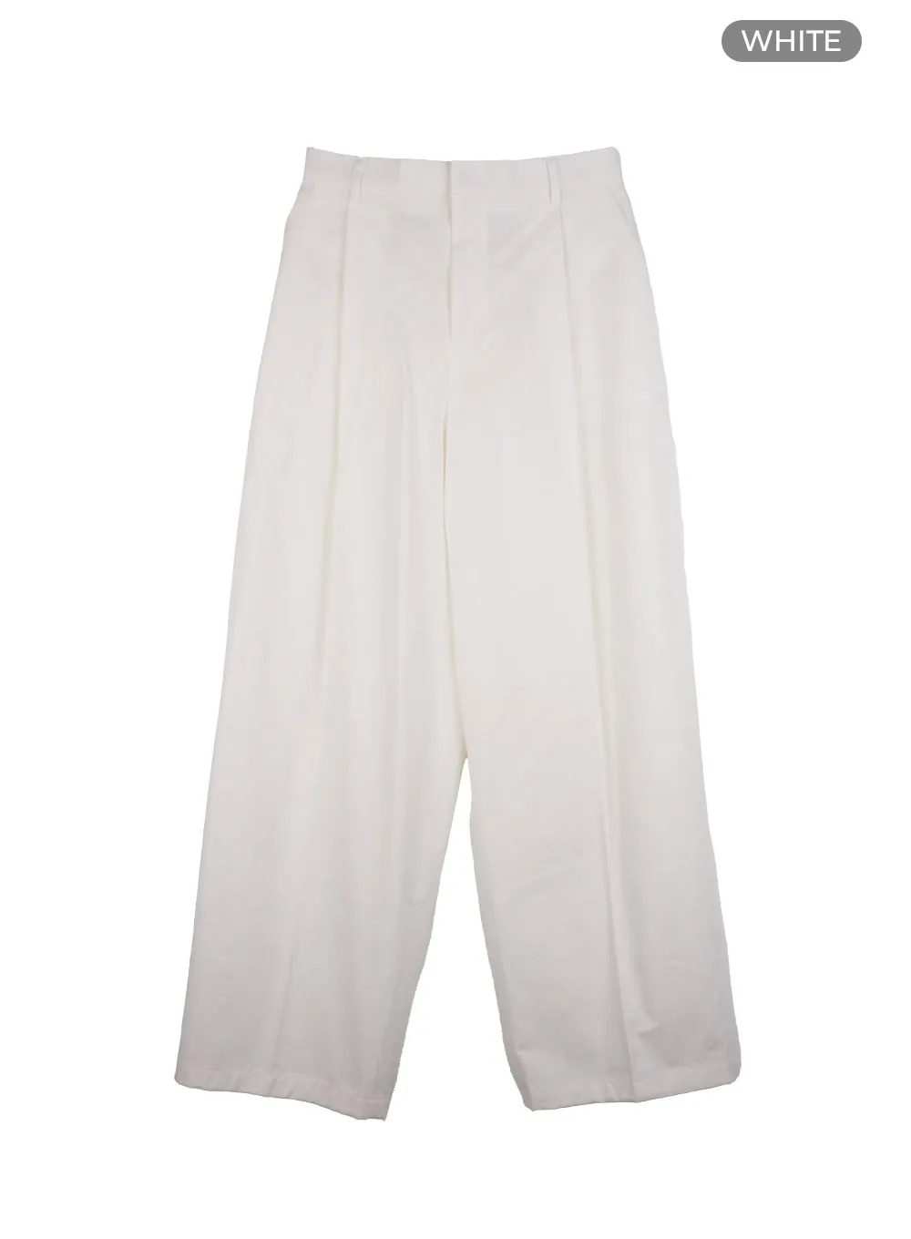 Men's Wide Leg Pintuck Trousers IO428