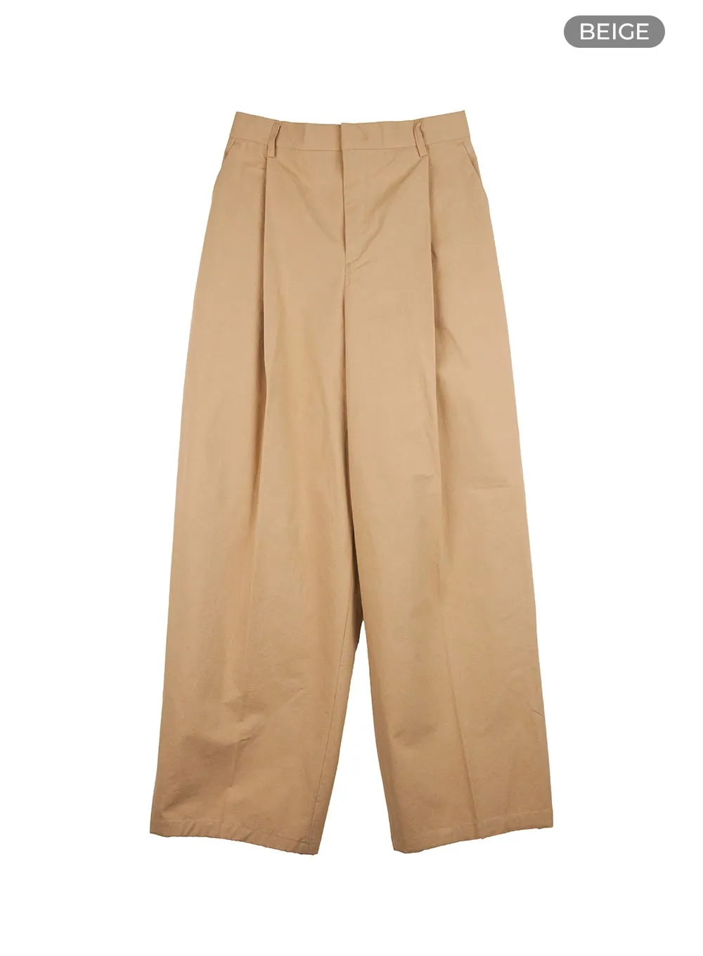 Men's Wide Leg Pintuck Trousers IO428