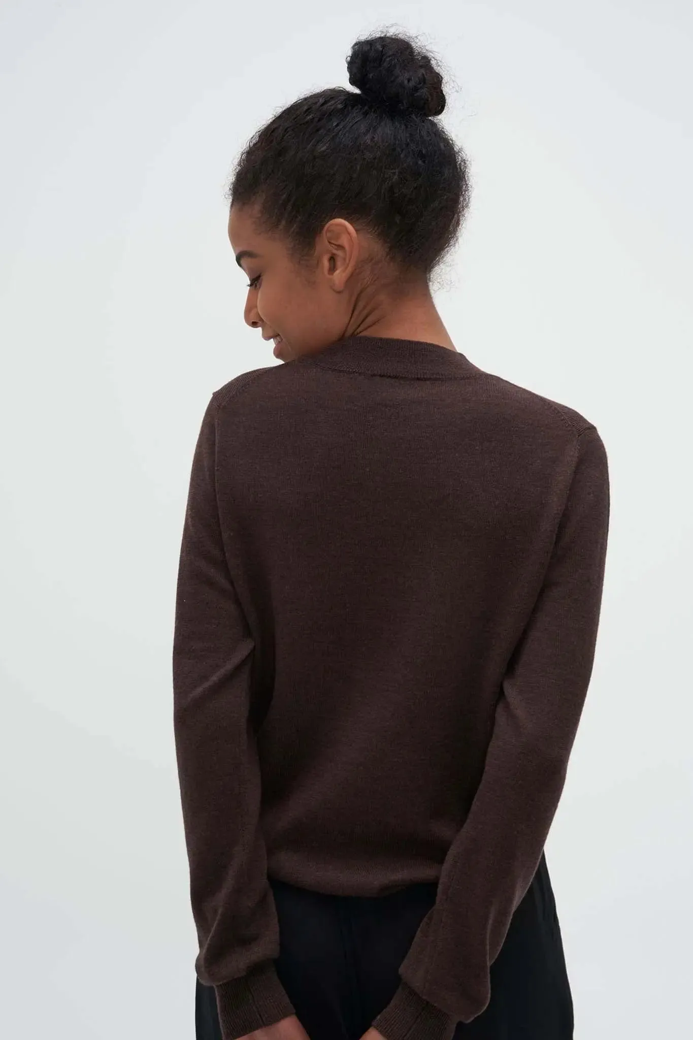 Merino Wool Mock Neck Sweater