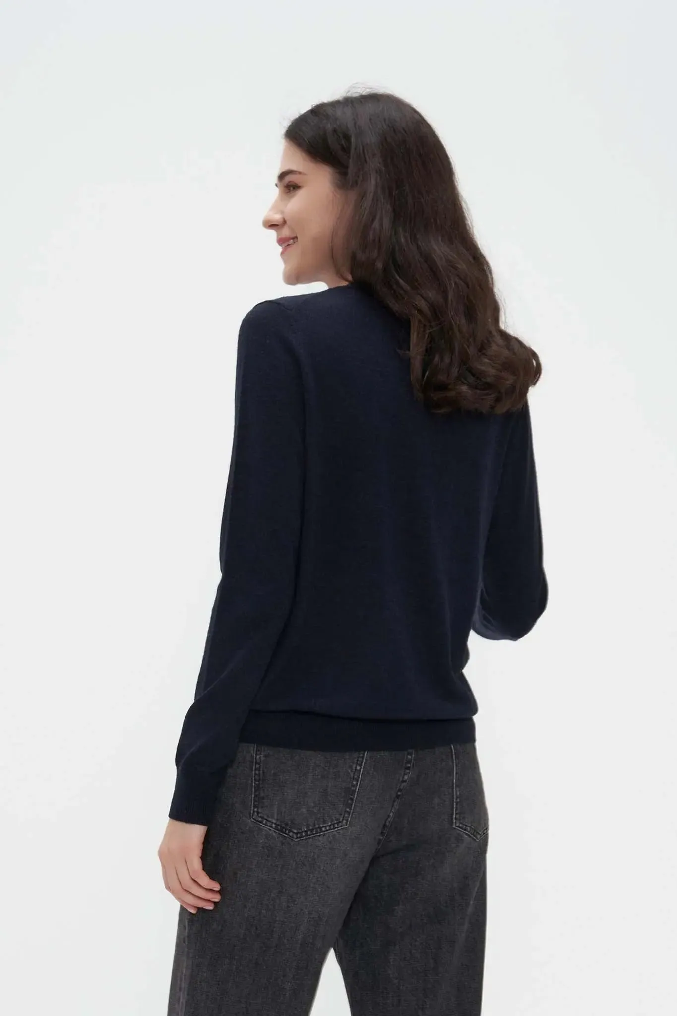 Merino Wool Mock Neck Sweater