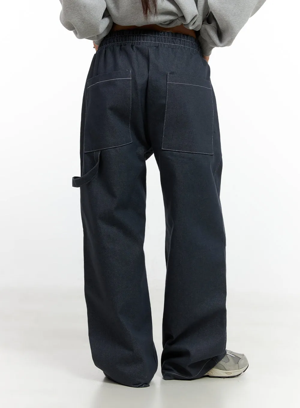 Non-Fade Wide-Leg Denim Trousers CN412