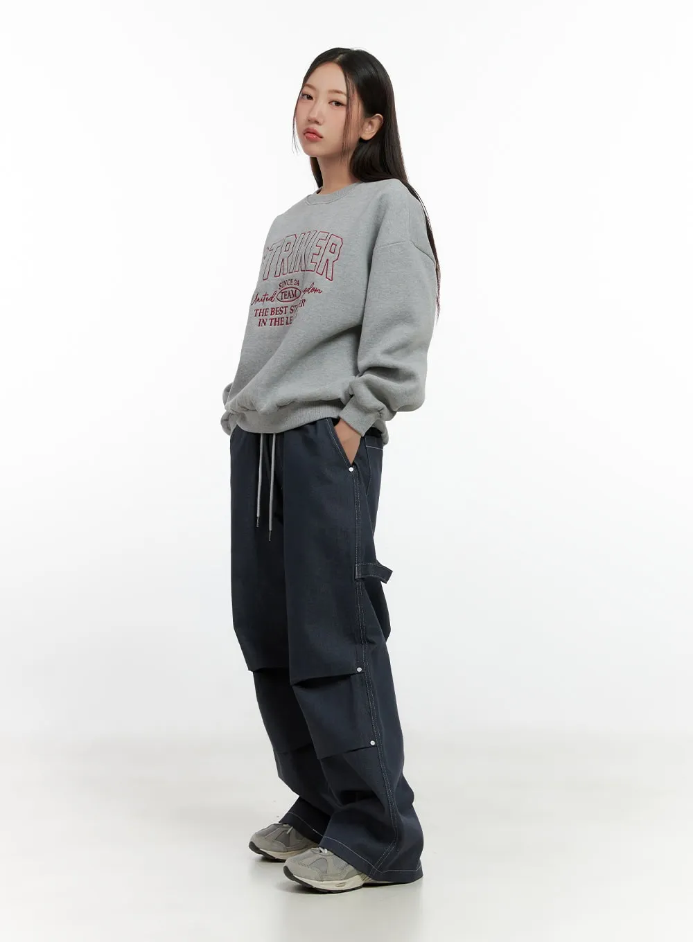 Non-Fade Wide-Leg Denim Trousers CN412