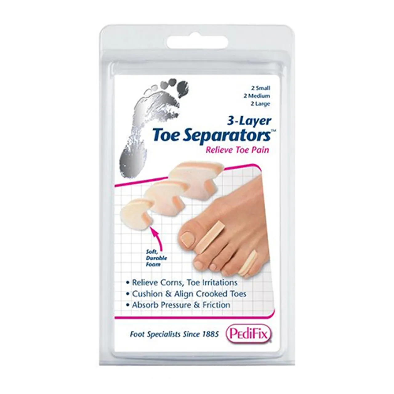Pedifix 3 Layer Toe Separator (Bulk) #PF8130
