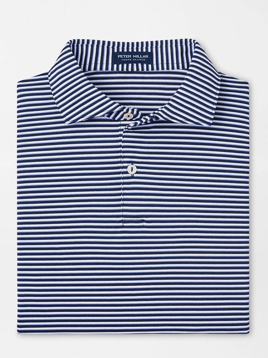 Peter Millar Tempo Performance Mesh Polo in Navy