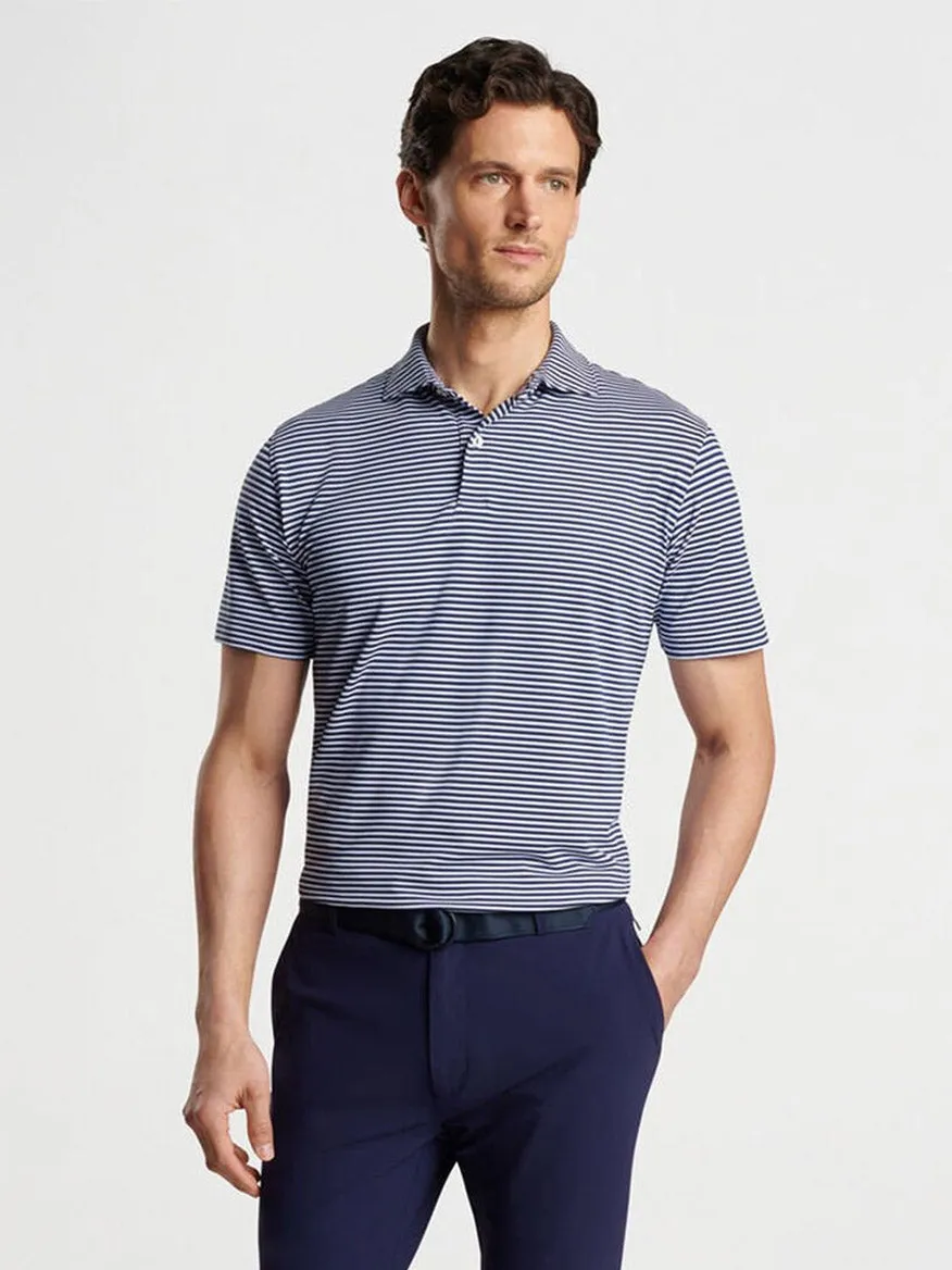 Peter Millar Tempo Performance Mesh Polo in Navy