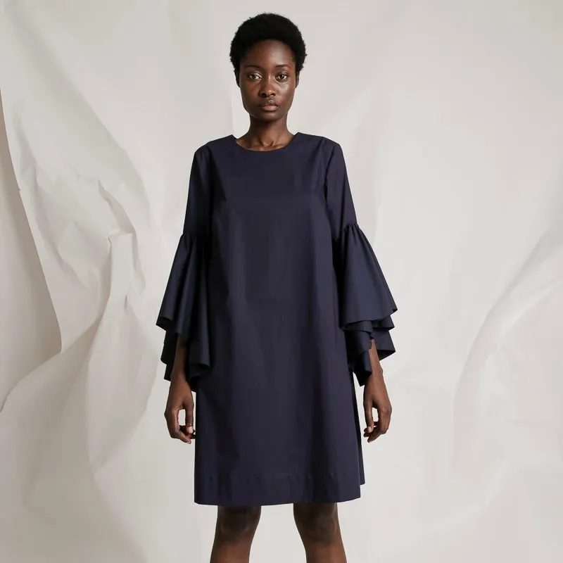 Waterfall Shift Dress - Midnight