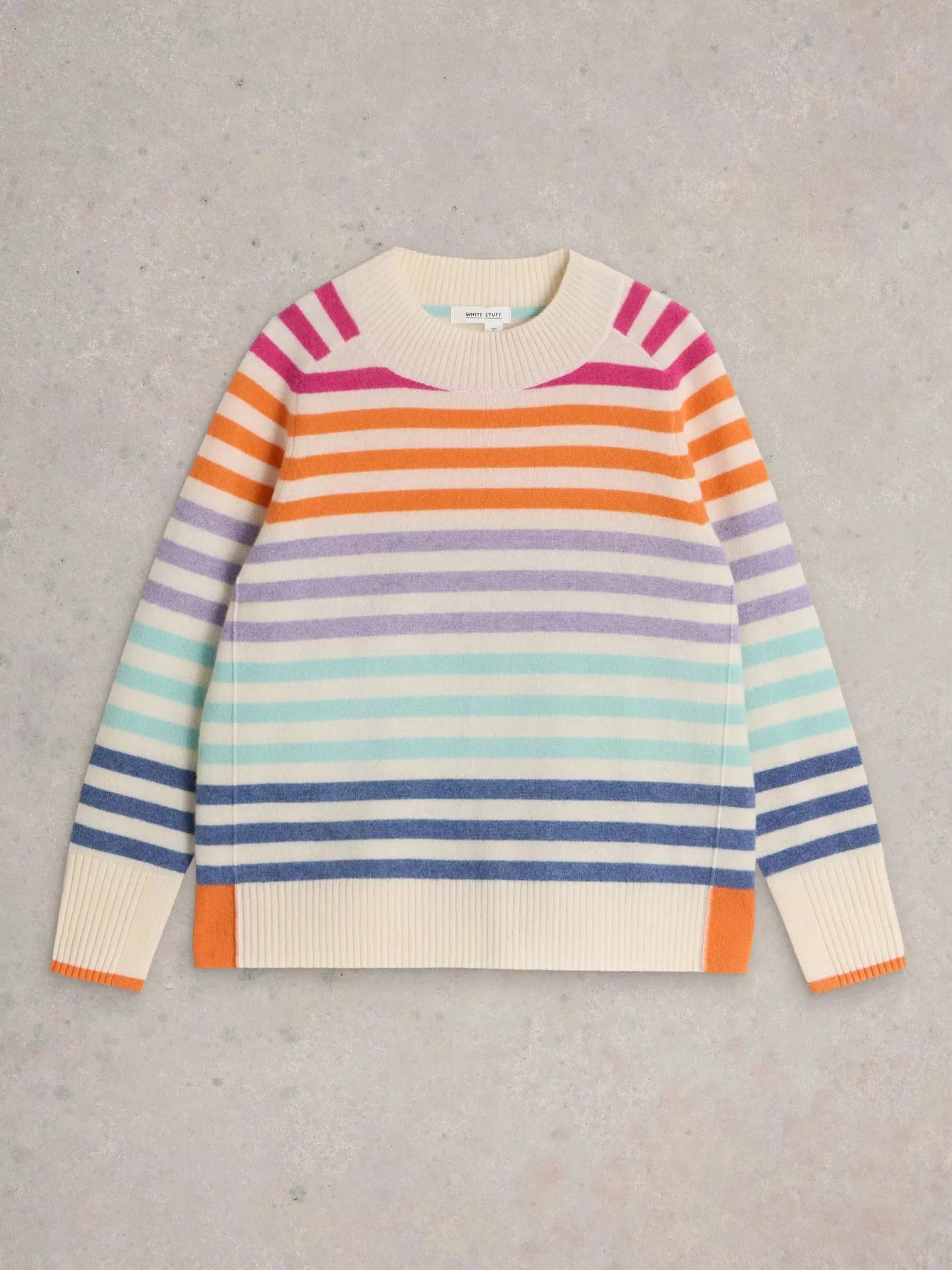 WHITE STUFF - RAINBOW STRIPE CREW