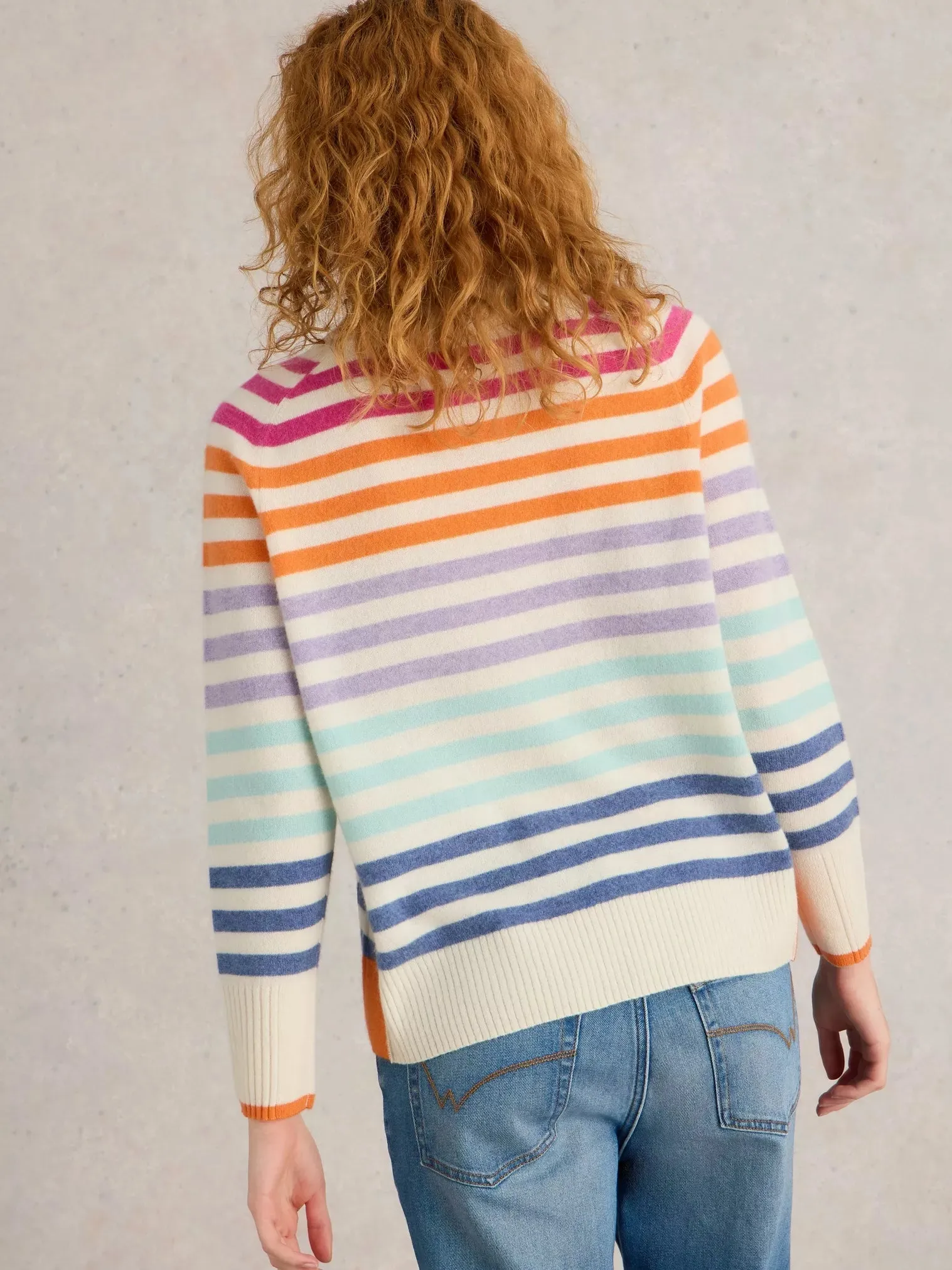 WHITE STUFF - RAINBOW STRIPE CREW