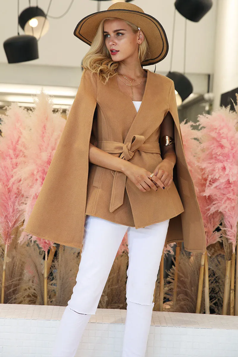 Women's Autumn & Winter V-Neck Cape Coat