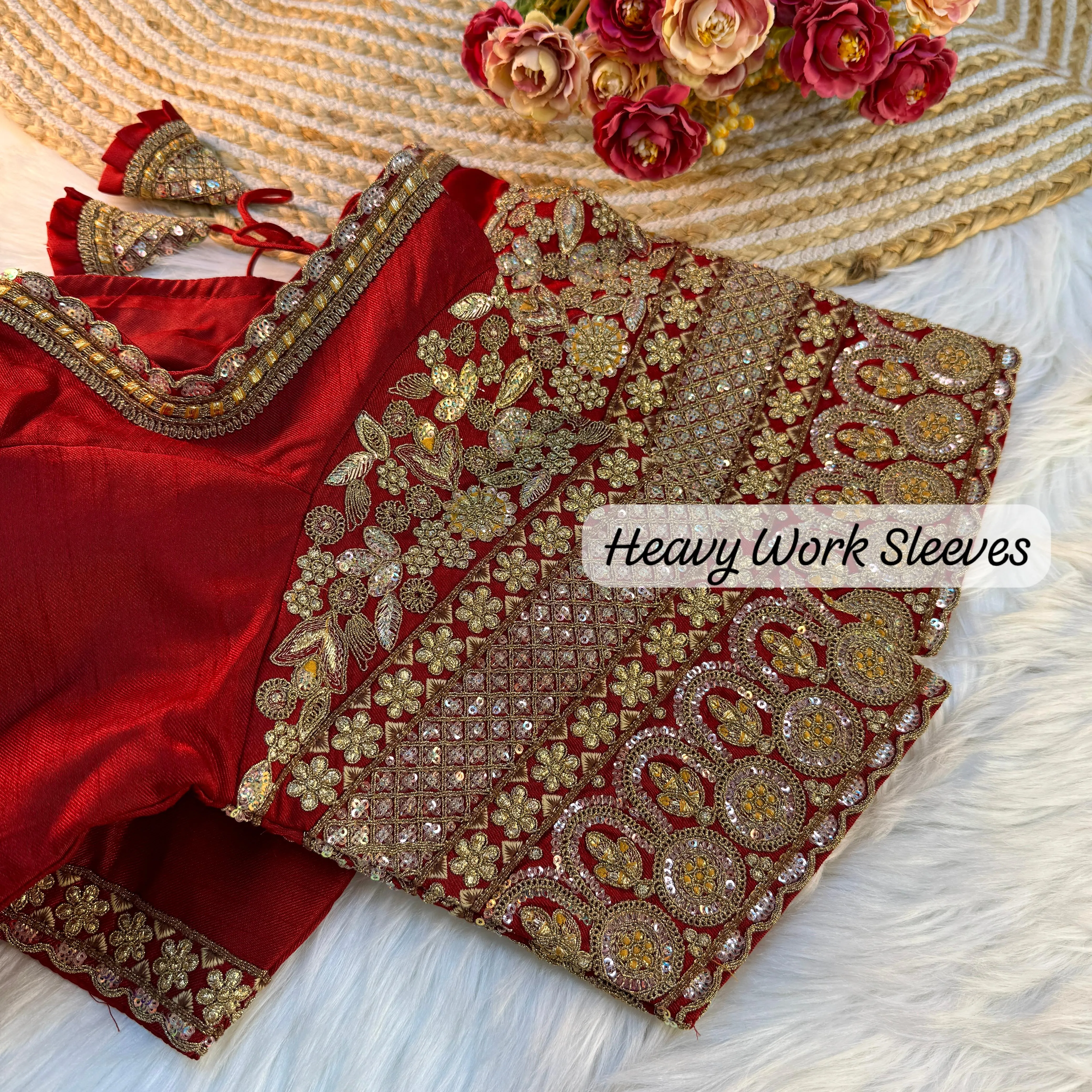 Women's Designer Partywear Sabyasachi Style Bridal Wear Readymade Blouse