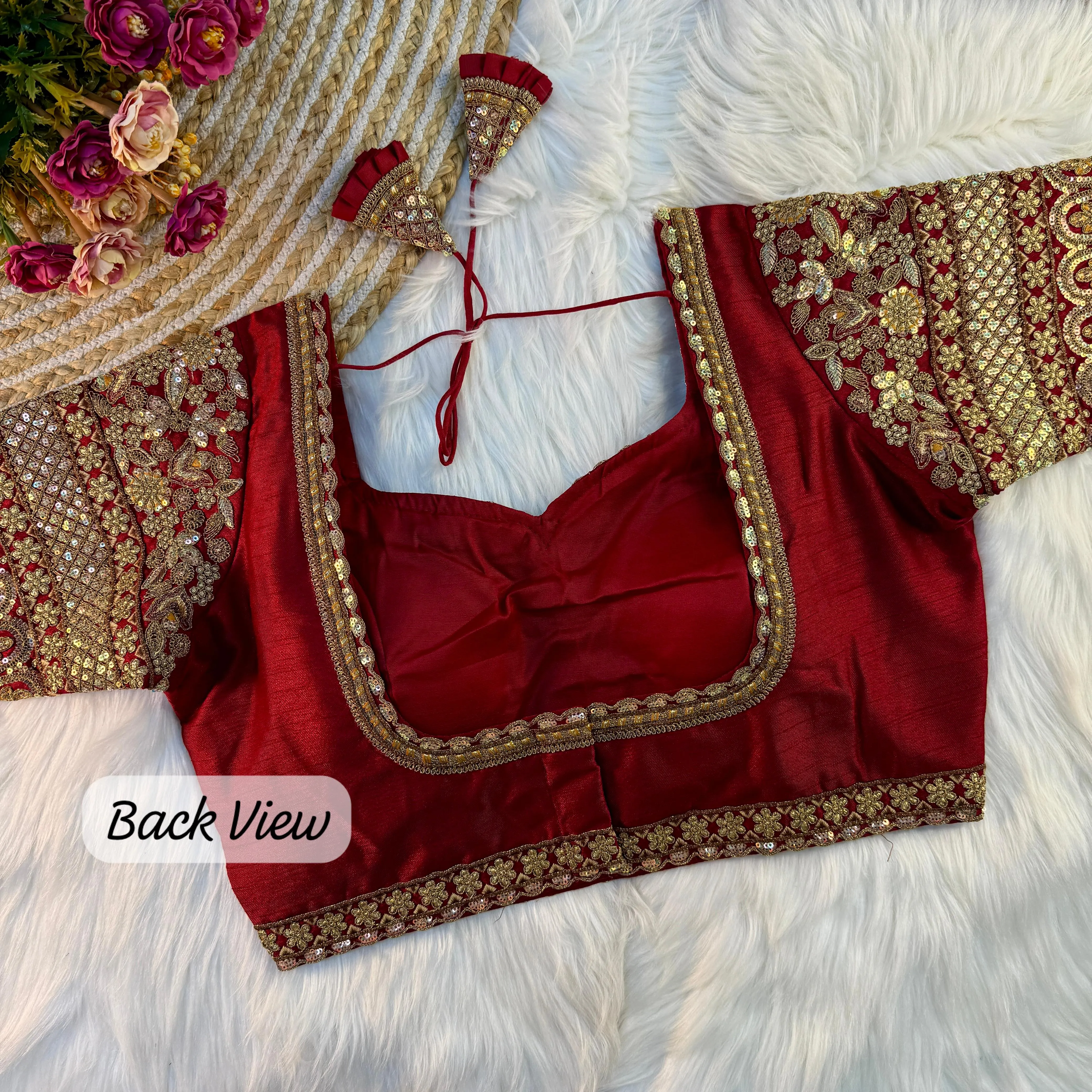 Women's Designer Partywear Sabyasachi Style Bridal Wear Readymade Blouse