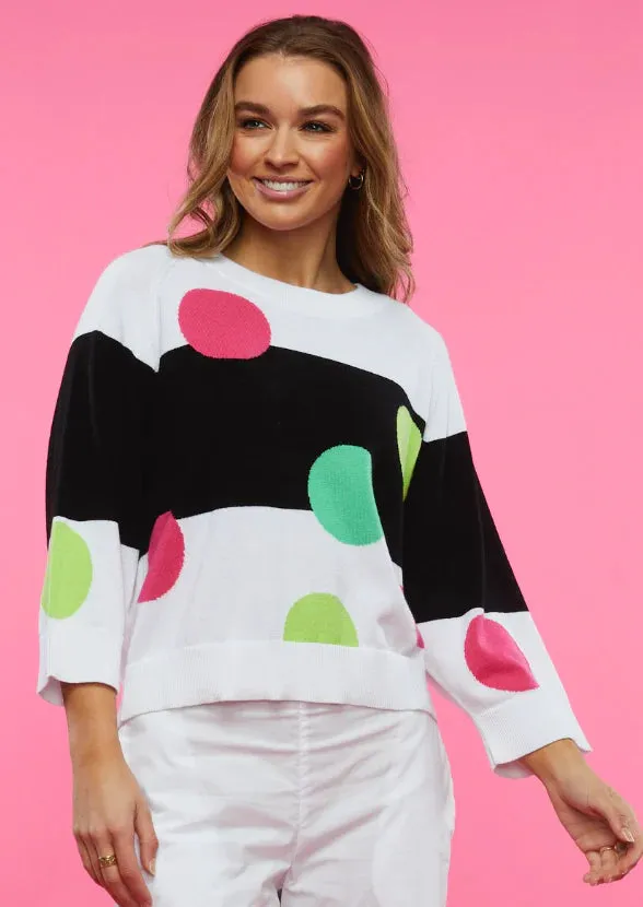 ZP6419u Spot-Stripe Sweater